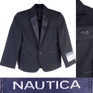 Nautica Kids Boy's Tuxedo Black Jacket Blazer Kids Size 4